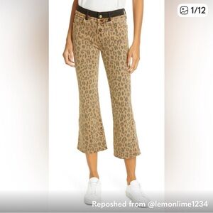 Leopard Print Cropped Pants